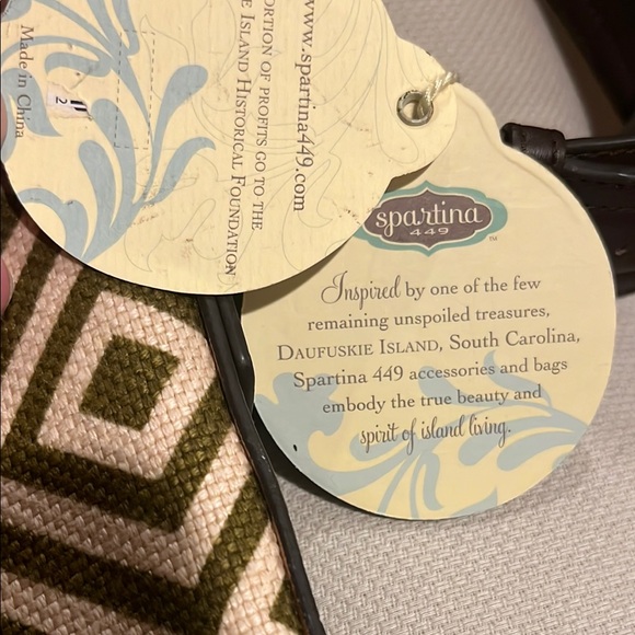 Spartina 449 Wallaby Bag Genuine Leather Geometric Shoulder Bag Purse New w Tag - Picture 14 of 16